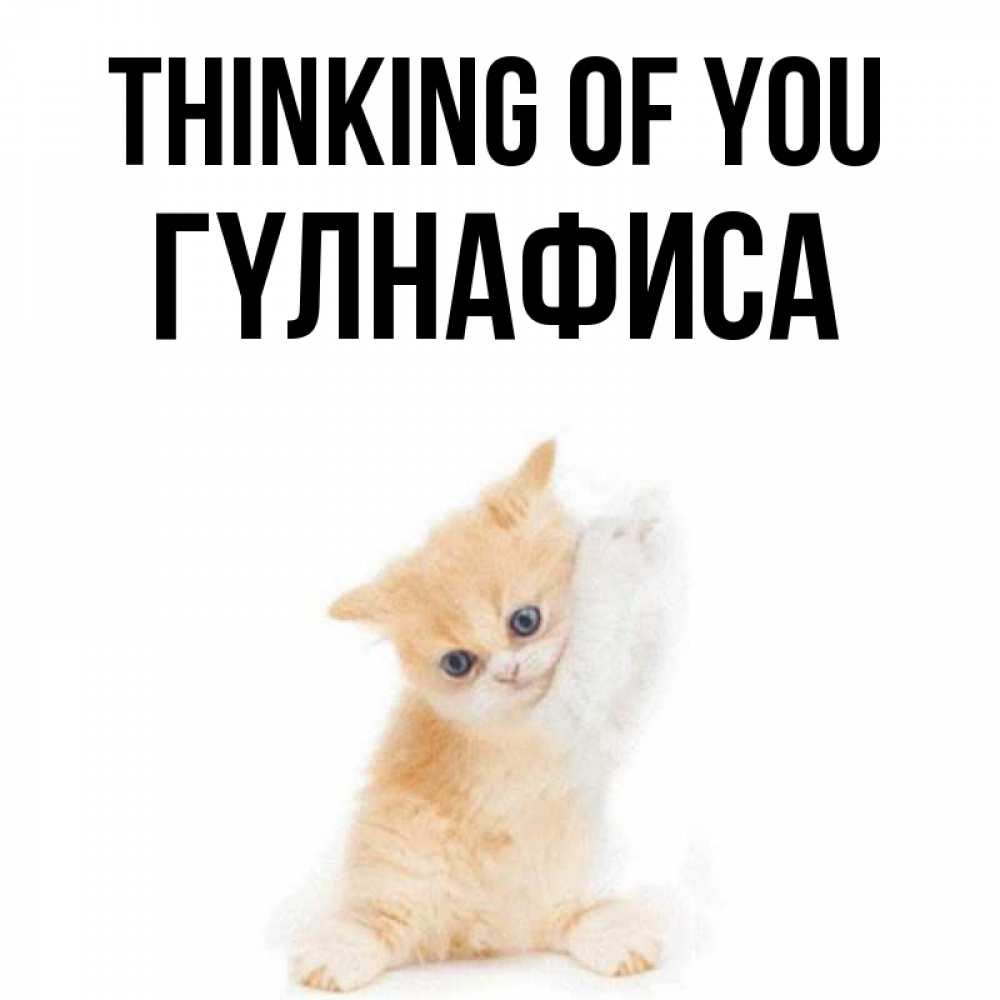 Greetings card с именем, ГҮЛНАФИСА Thinking of you зверушки и милота Greetings with text for free download 