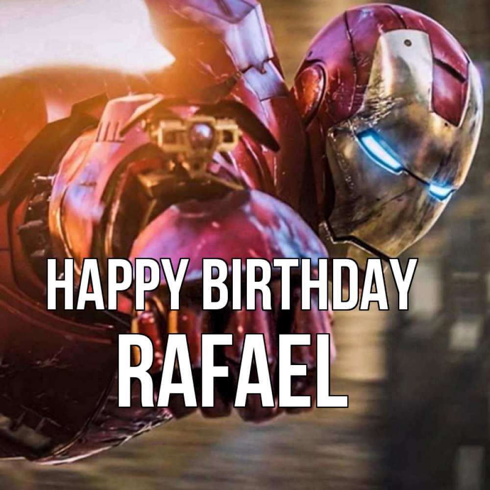 Greetings card с именем, Rafael Happy Birthday марвел супергерои в костюме Greetings with text for free download 