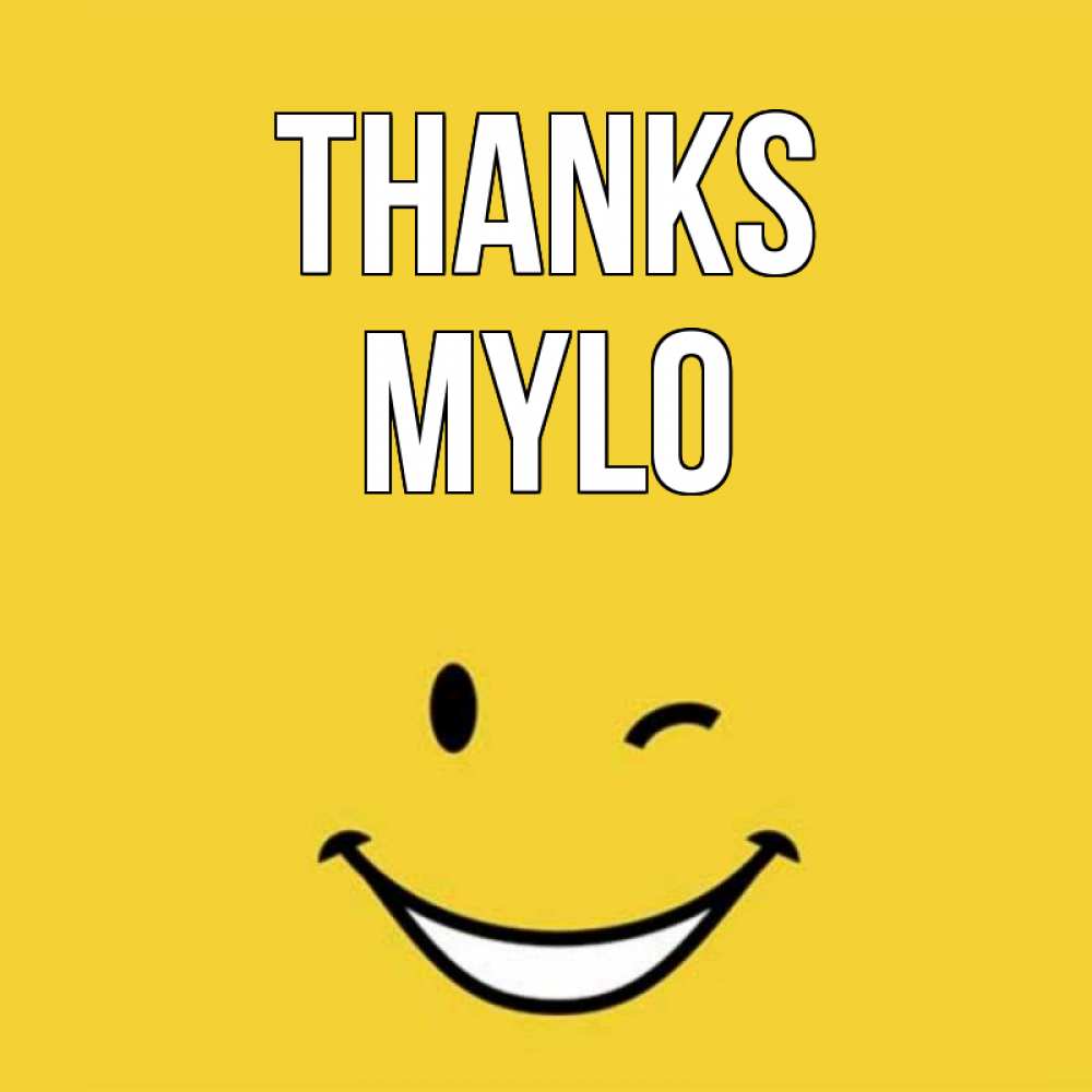 Greetings card с именем, Mylo Thanks благодарю и улыбаюсь Greetings with text for free download 