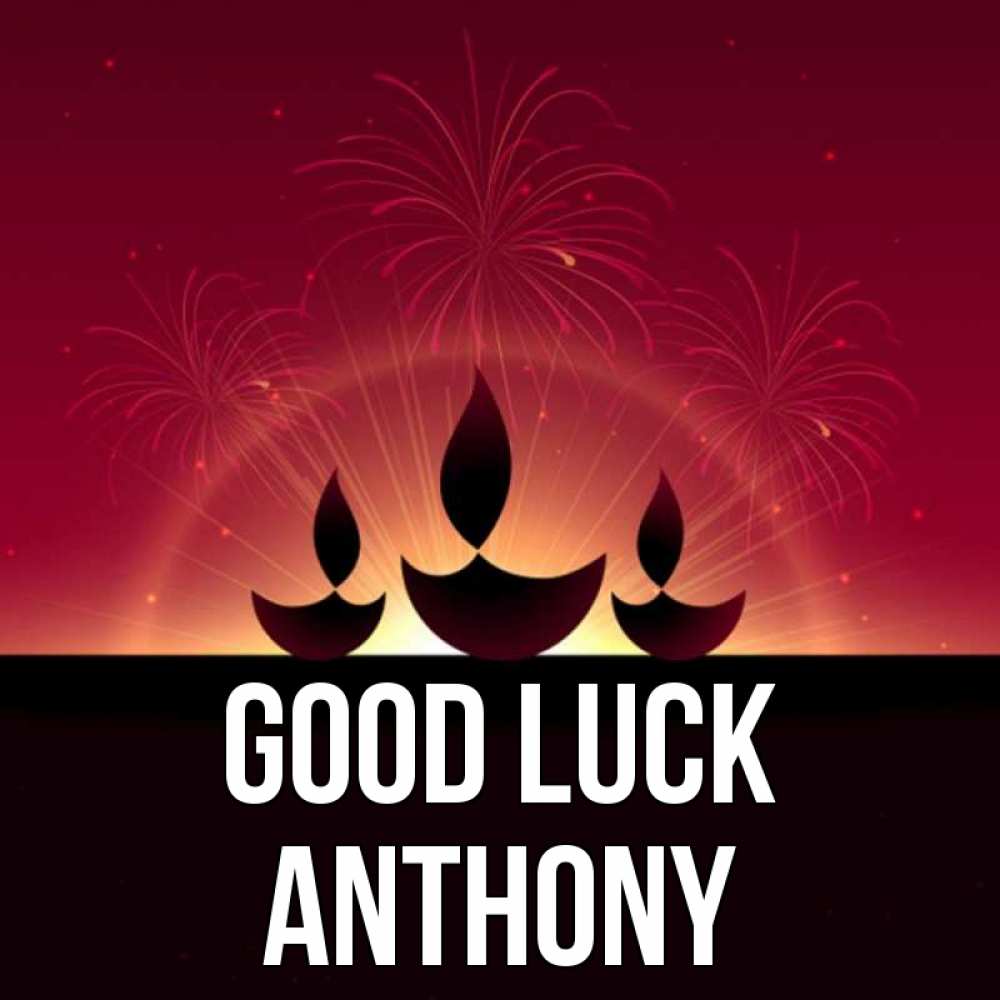 Greetings card с именем, Anthony Good luck праздник Greetings with text for free download 