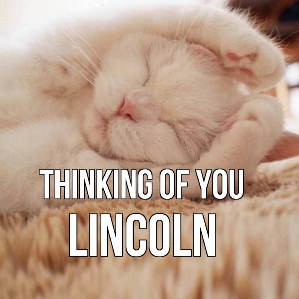 Greetings card с именем, Lincoln Thinking of you для любимой девушки милота Greetings with text for free download 