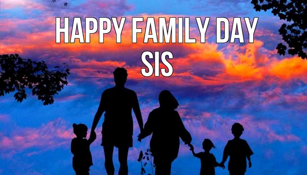 Greetings card с именем, sis happy family day семья Greetings with text for free download 