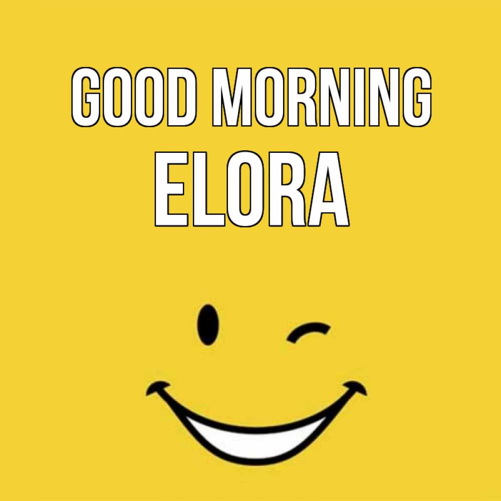Greetings card с именем, Elora Good morning оранжевый фон Greetings with text for free download 