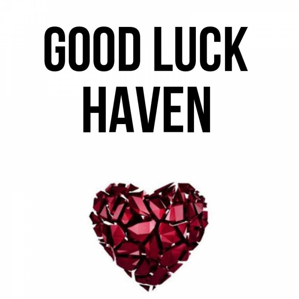 Greetings card с именем, Haven Good luck бордовое из кристаллов  1 Greetings with text for free download 