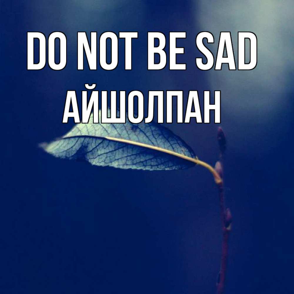 Greetings card с именем, АЙШОЛПАН Do not be sad растение Greetings with text for free download 