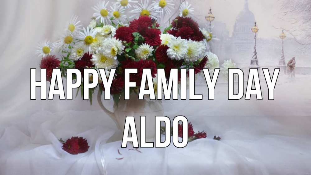 Greetings card с именем, Aldo happy family day с днем семьи Greetings with text for free download 