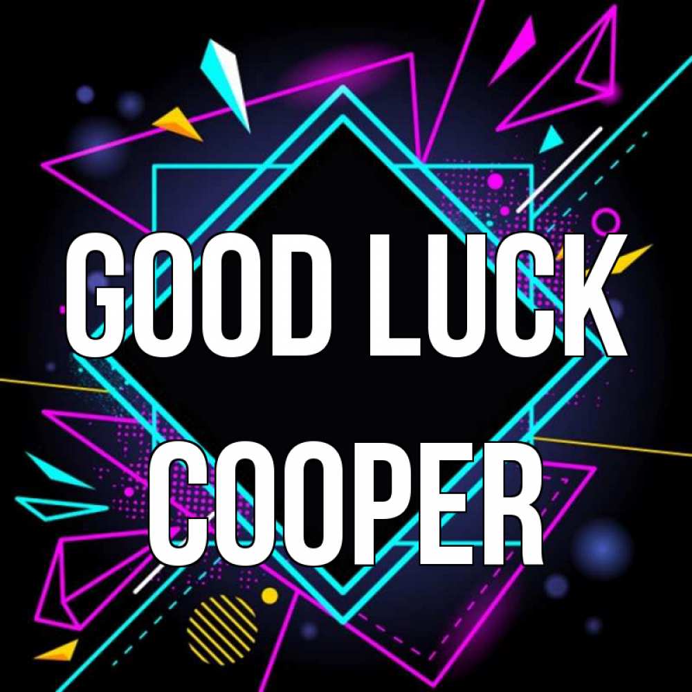 Greetings card с именем, Cooper Good luck рамочки Greetings with text for free download 