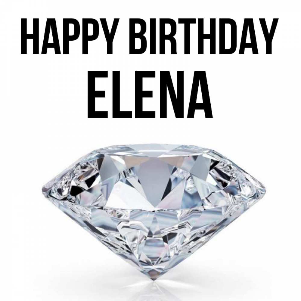 Greetings card с именем, Elena Happy Birthday к пожеланием быть богатым Greetings with text for free download 