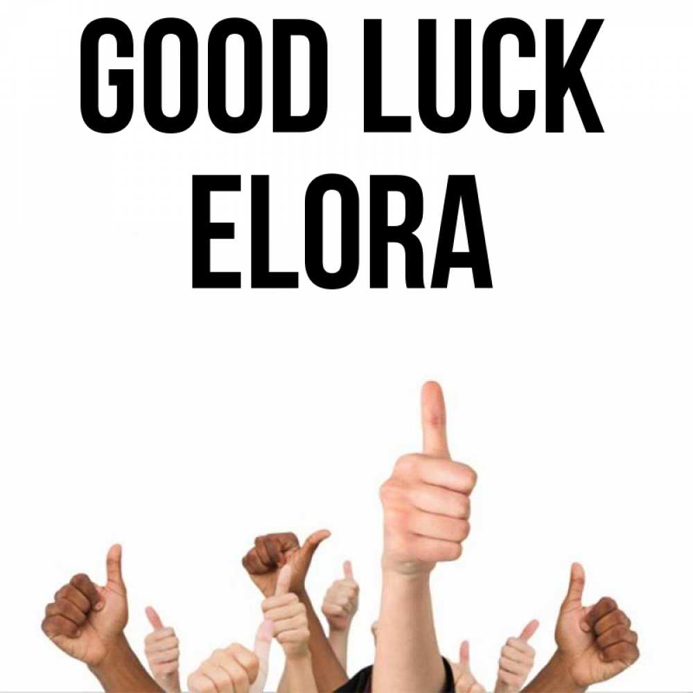 Greetings card с именем, Elora Good luck молодцом Greetings with text for free download 