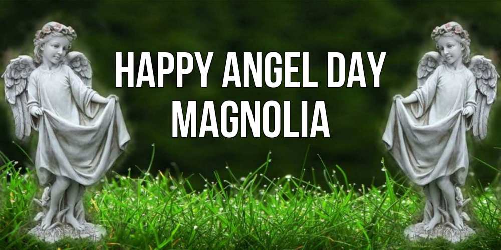 Greetings card с именем, Magnolia happy angel day небо, ангел, девушка Greetings with text for free download 