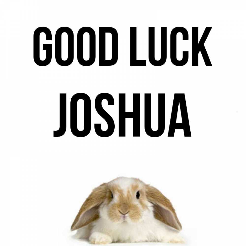 Greetings card с именем, Joshua Good luck открытки с произвольным текстом который можно вставить в открытку и создать ее самостоятельно бесплатно онлайн Greetings with text for free download 