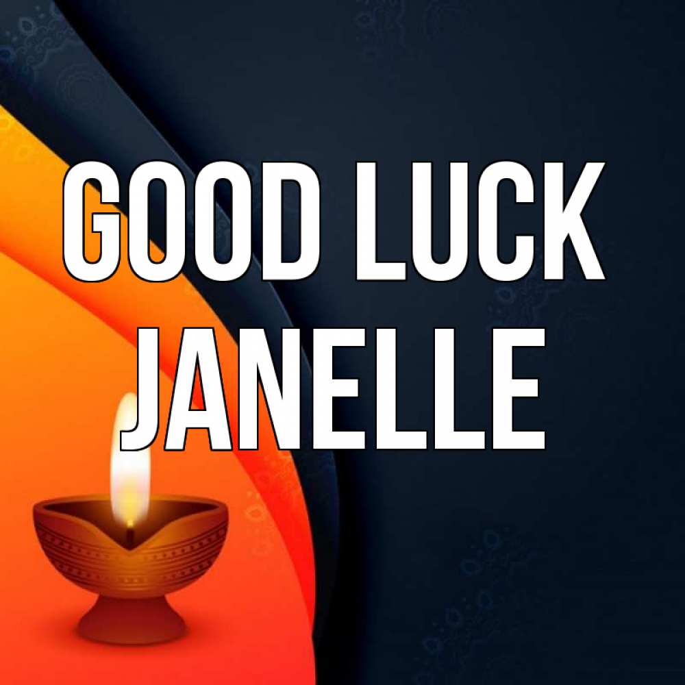 Greetings card с именем, Janelle Good luck абстрактный фон Greetings with text for free download 