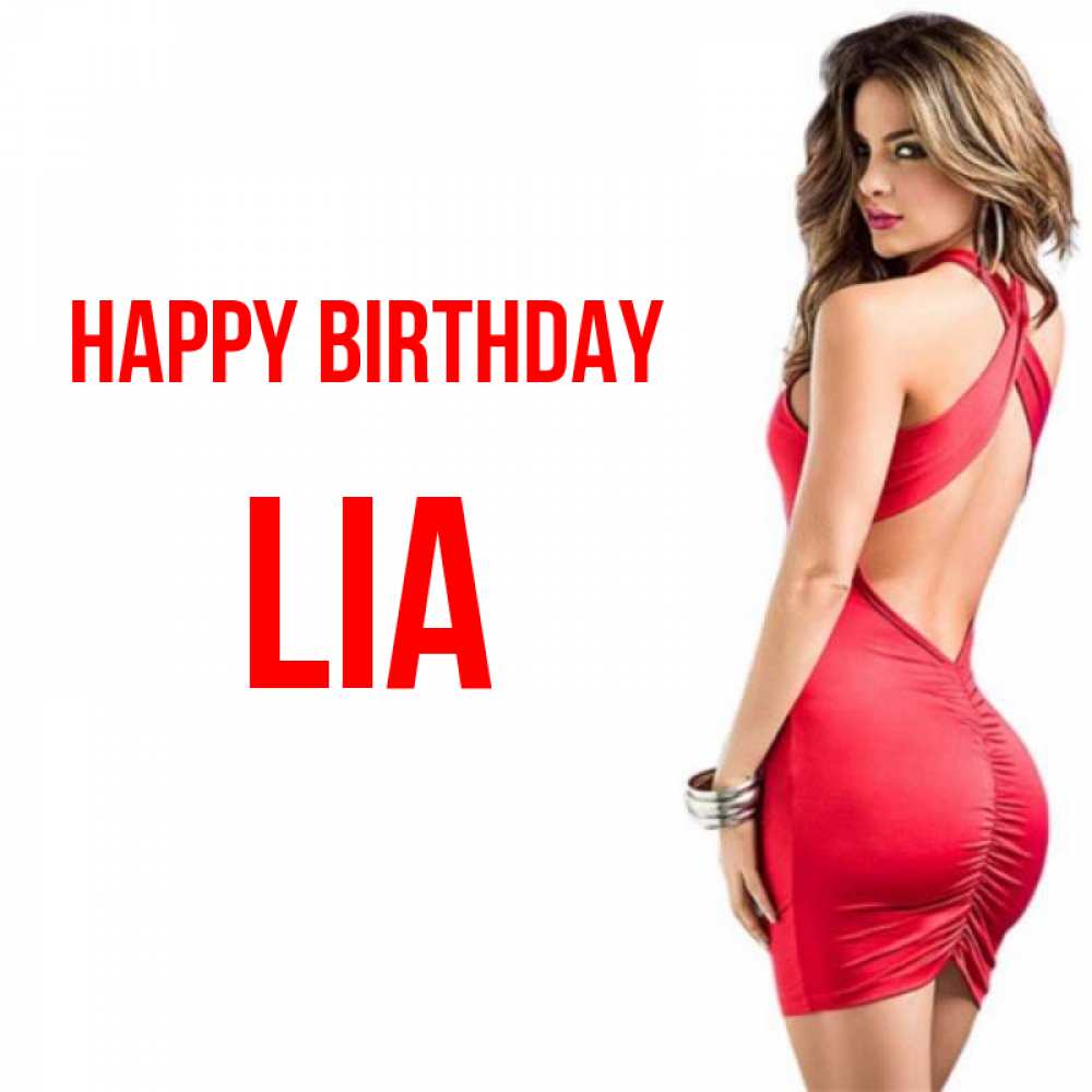 Greetings card с именем, Lia Happy Birthday Поздравительная открытка для парня или подруги Greetings with text for free download 