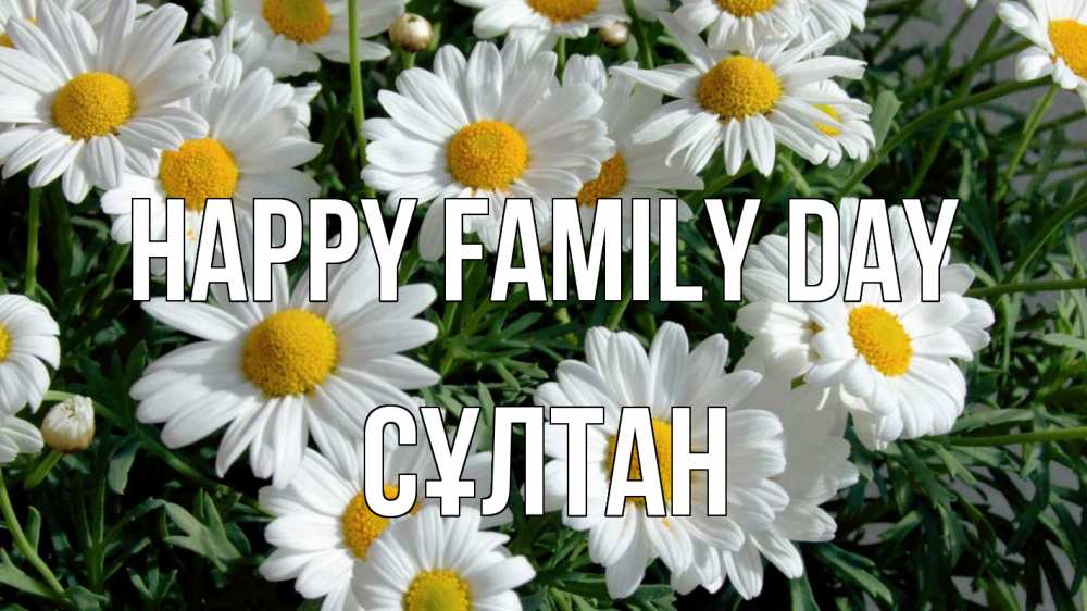 Greetings card с именем, СҰЛТАН happy family day с днем семьи Greetings with text for free download 