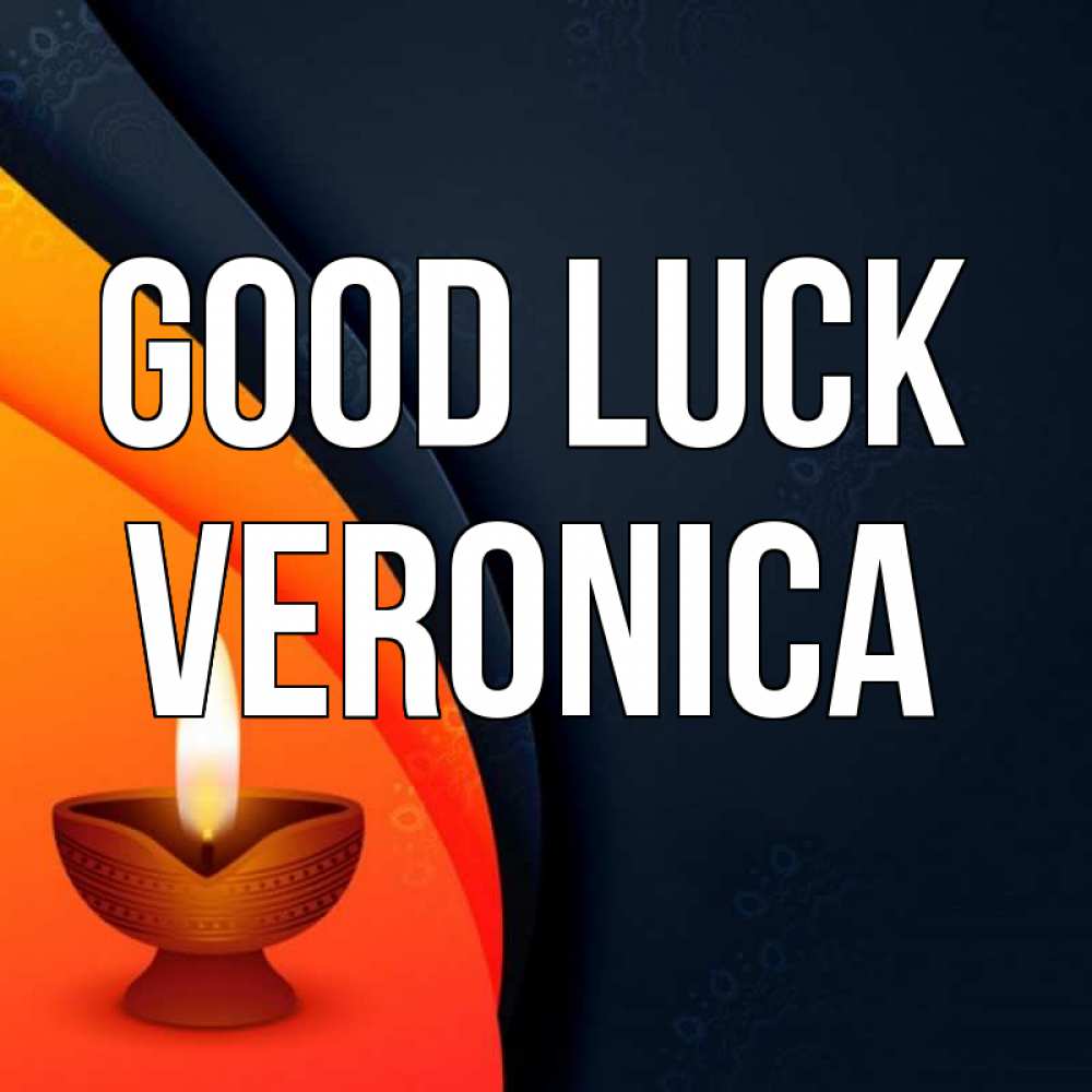 Greetings card с именем, Veronica Good luck абстрактный фон Greetings with text for free download 