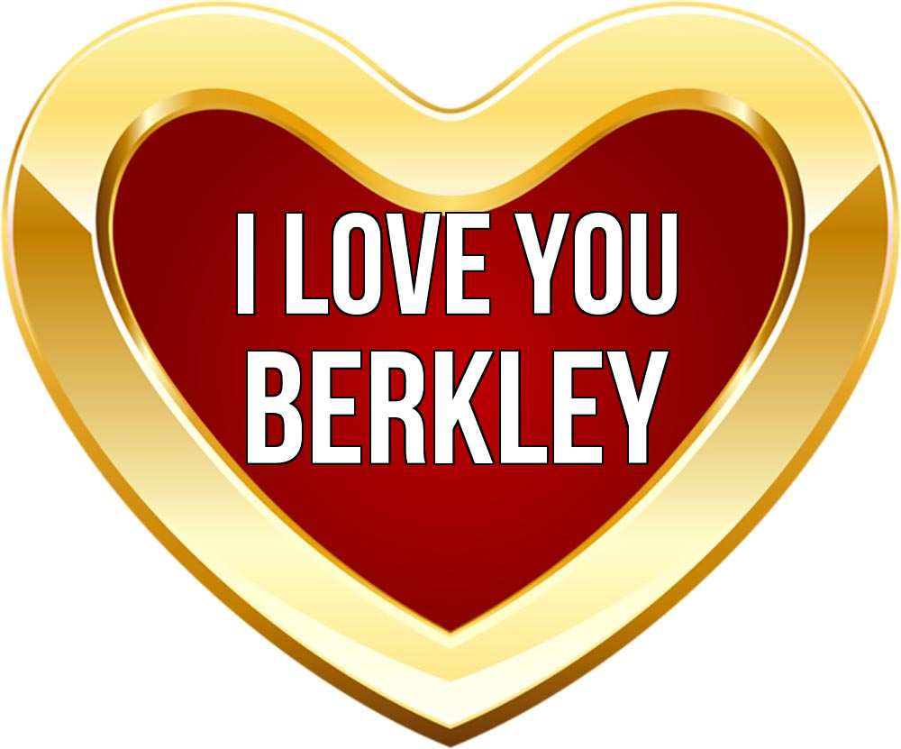 Greetings card с именем, Berkley I love you из краски Greetings with text for free download 
