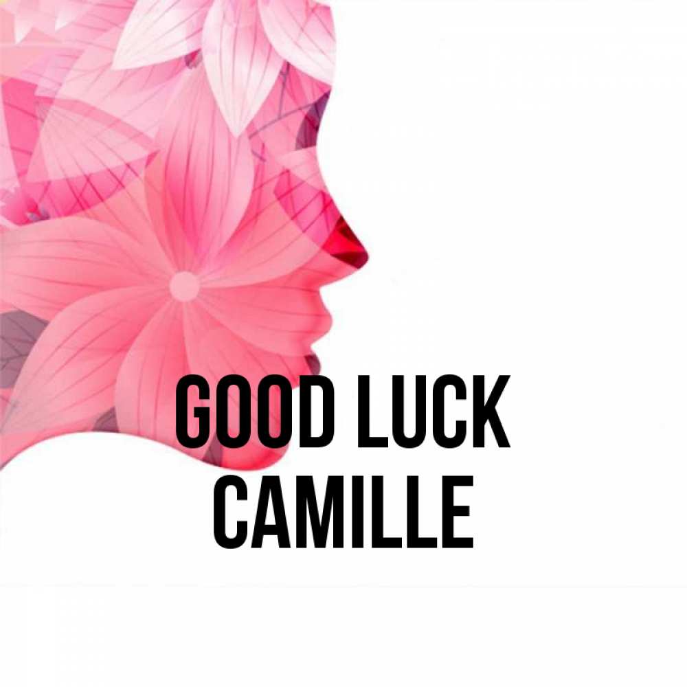 Greetings card с именем, Camille Good luck на удачу Greetings with text for free download 