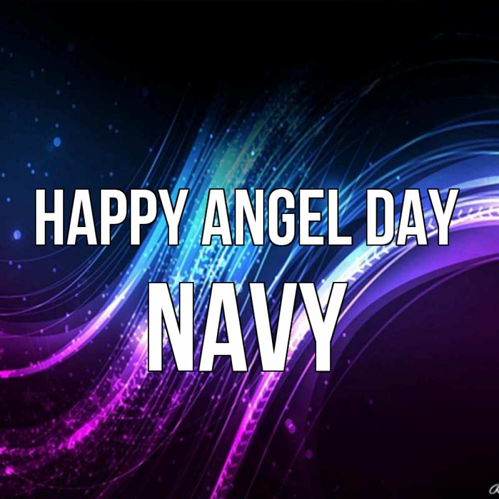 Greetings card с именем, Navy happy angel day фиолетовый фон Greetings with text for free download 
