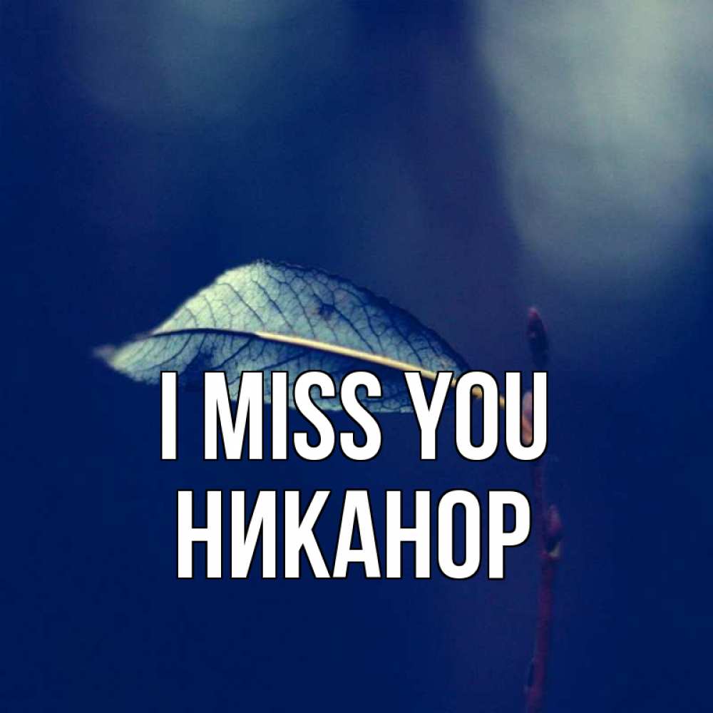 Greetings card с именем, Никанор I miss you одна ветка 1 Greetings with text for free download 