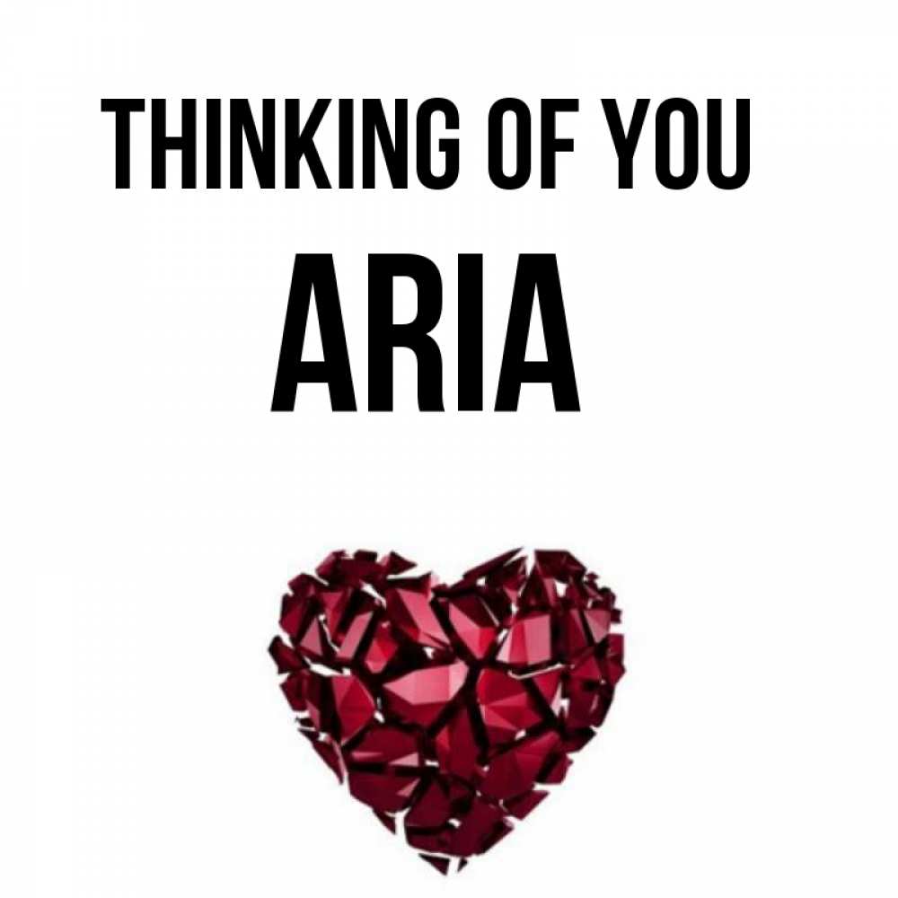 Greetings card с именем, Aria Thinking of you рубиновое 1 Greetings with text for free download 