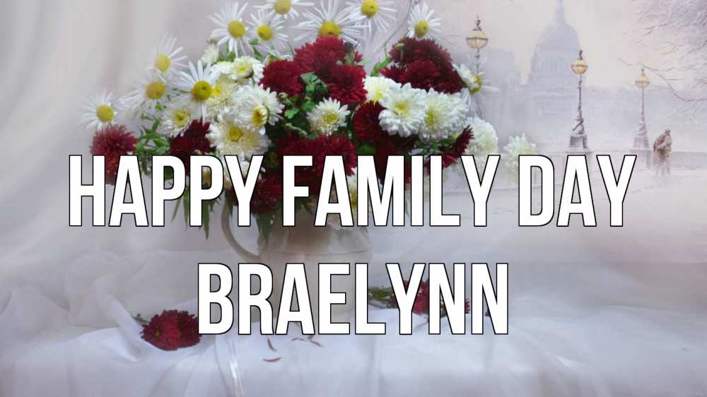 Greetings card с именем, Braelynn happy family day с днем семьи Greetings with text for free download 