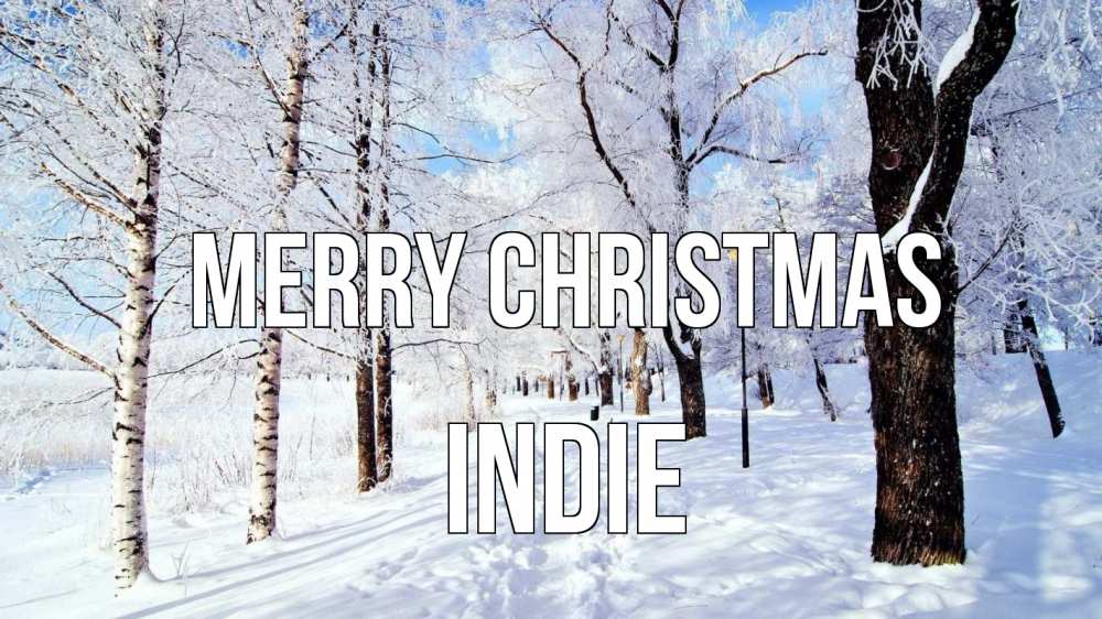 Greetings card с именем, Indie Merry Christmas зимний лес Greetings with text for free download 