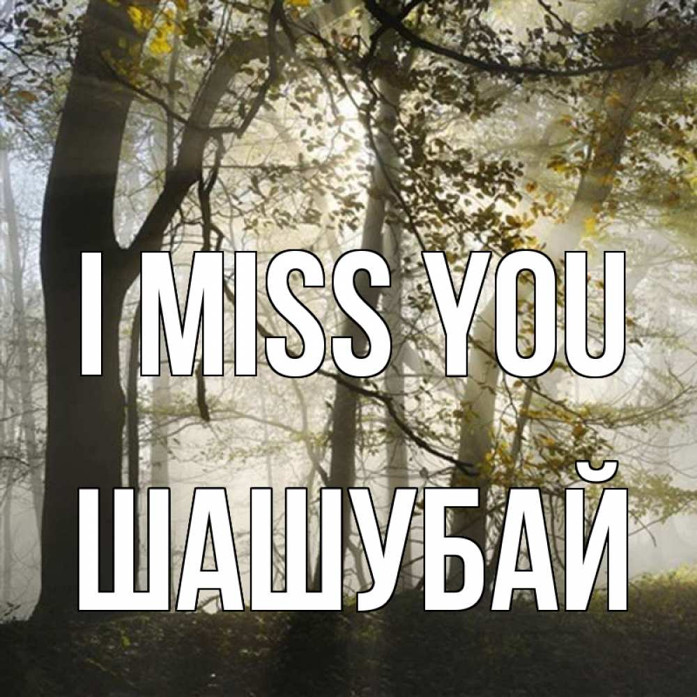 Greetings card с именем, ШАШУБАЙ I miss you грустно Greetings with text for free download 
