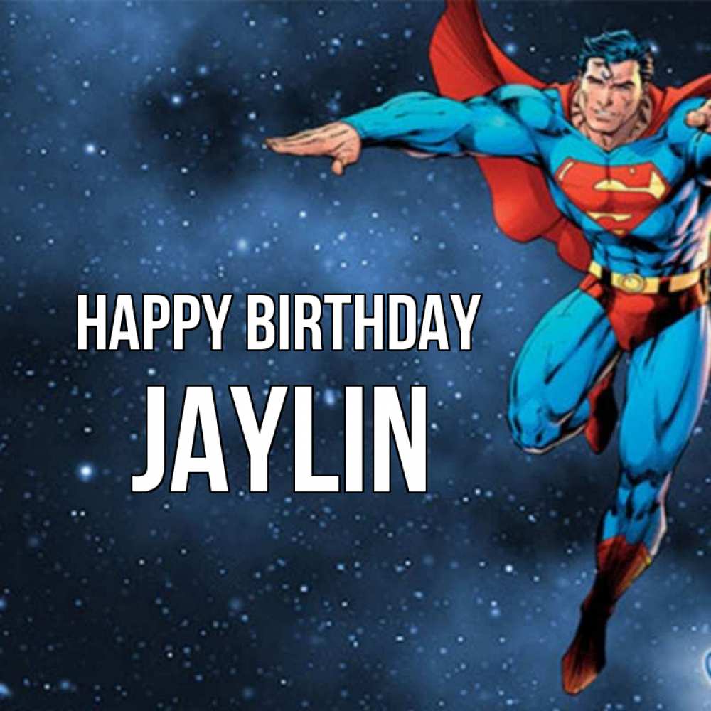 Greetings card с именем, Jaylin Happy Birthday супергерой Greetings with text for free download 