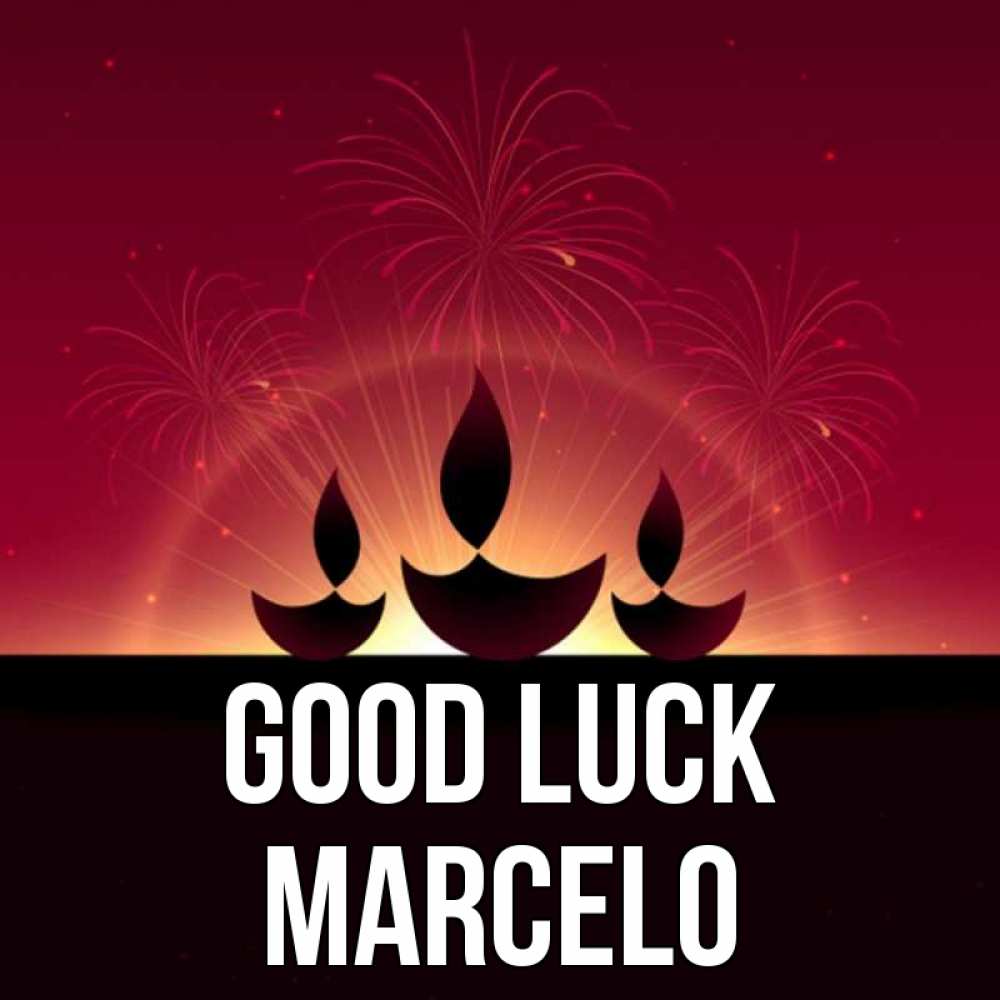 Greetings card с именем, Marcelo Good luck праздник Greetings with text for free download 
