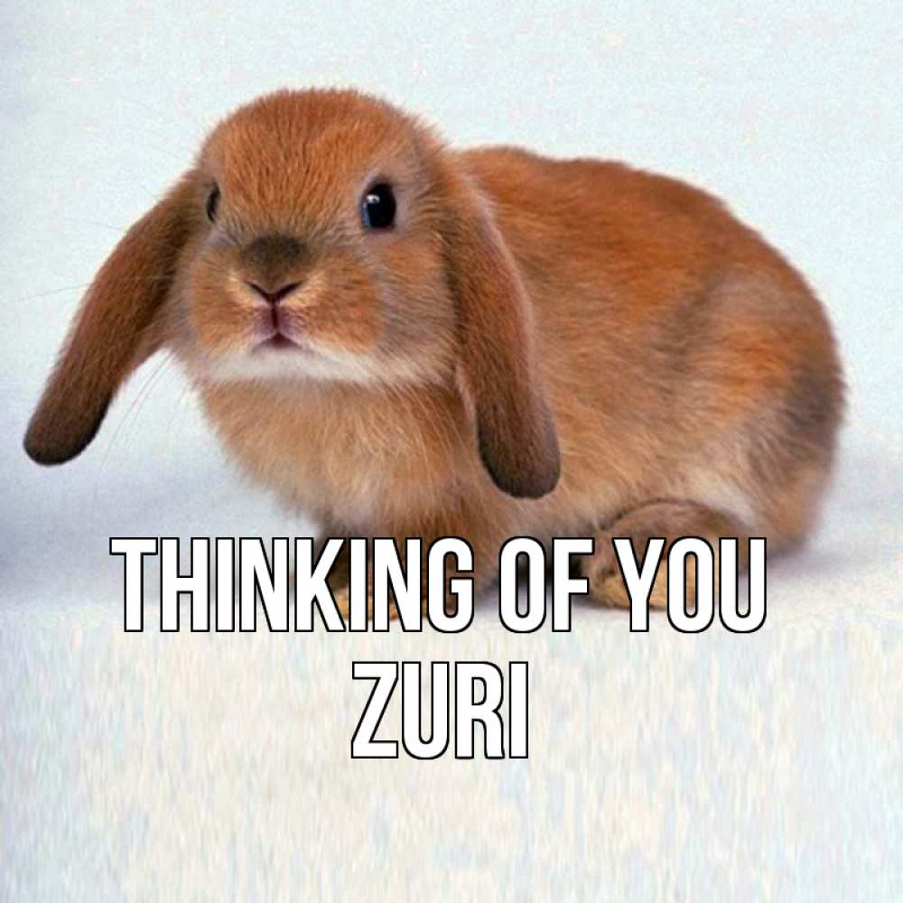 Greetings card с именем, Zuri Thinking of you кроль коричневый Greetings with text for free download 