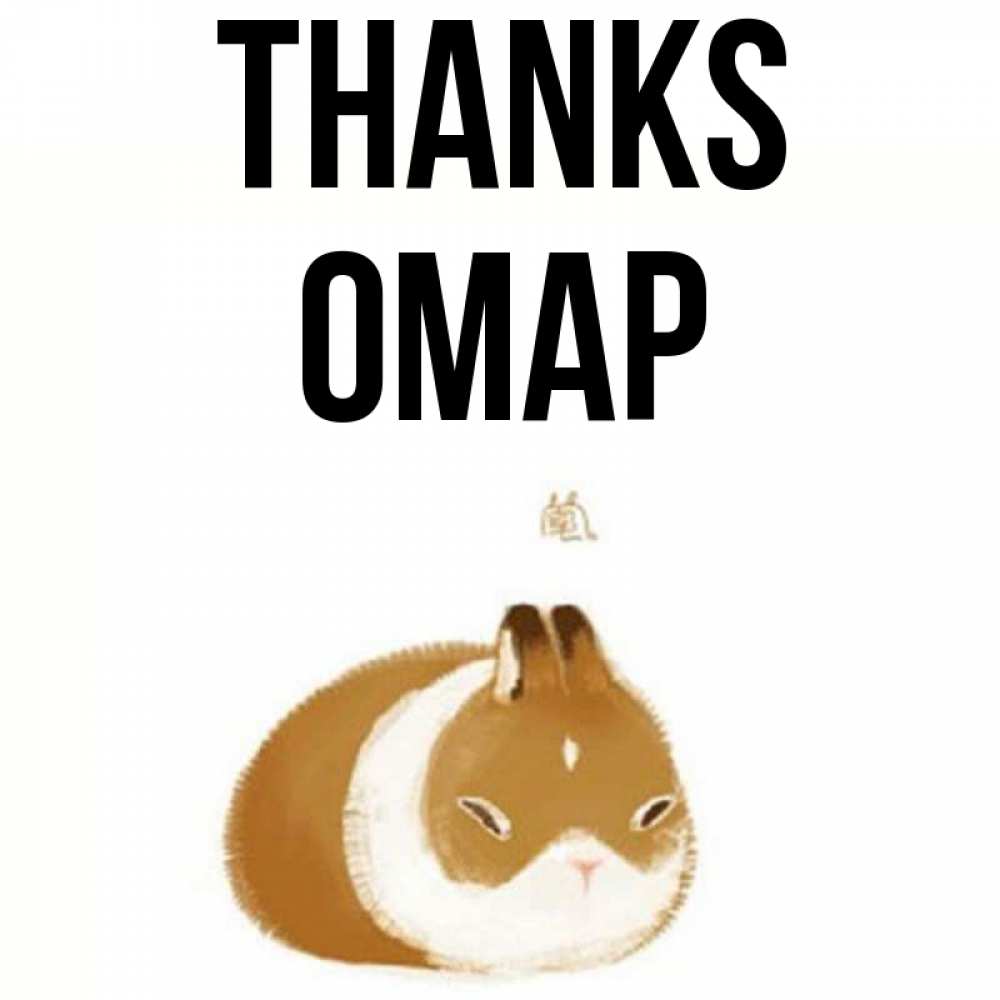 Greetings card с именем, ОМАР Thanks коричнево белый домашний питомец Greetings with text for free download 