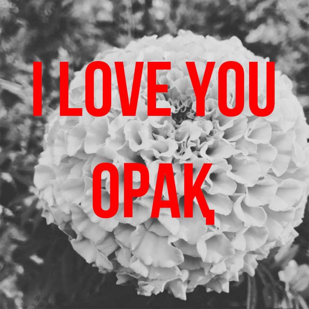 Greetings card с именем, ОРАҚ I love you подпись Greetings with text for free download 