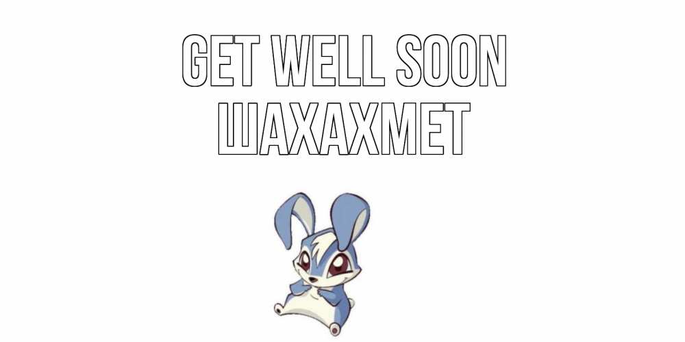 Greetings card с именем, ШАХАХМЕТ Get well soon серый заяц на открытке про выздоравление Greetings with text for free download 