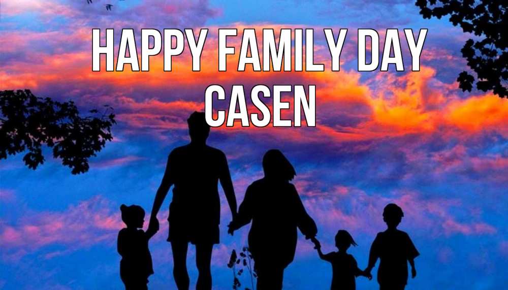 Greetings card с именем, Casen happy family day семья Greetings with text for free download 