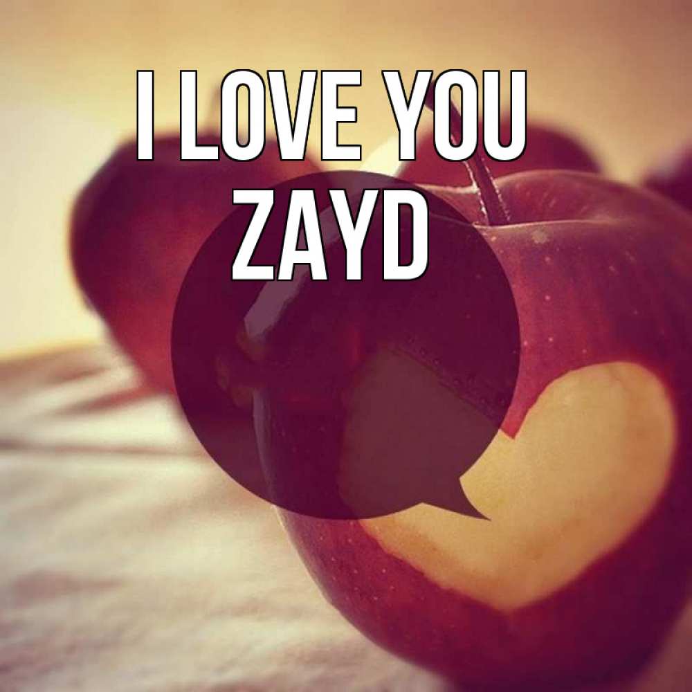 Greetings card с именем, Zayd I love you вырезалки из яблок Greetings with text for free download 