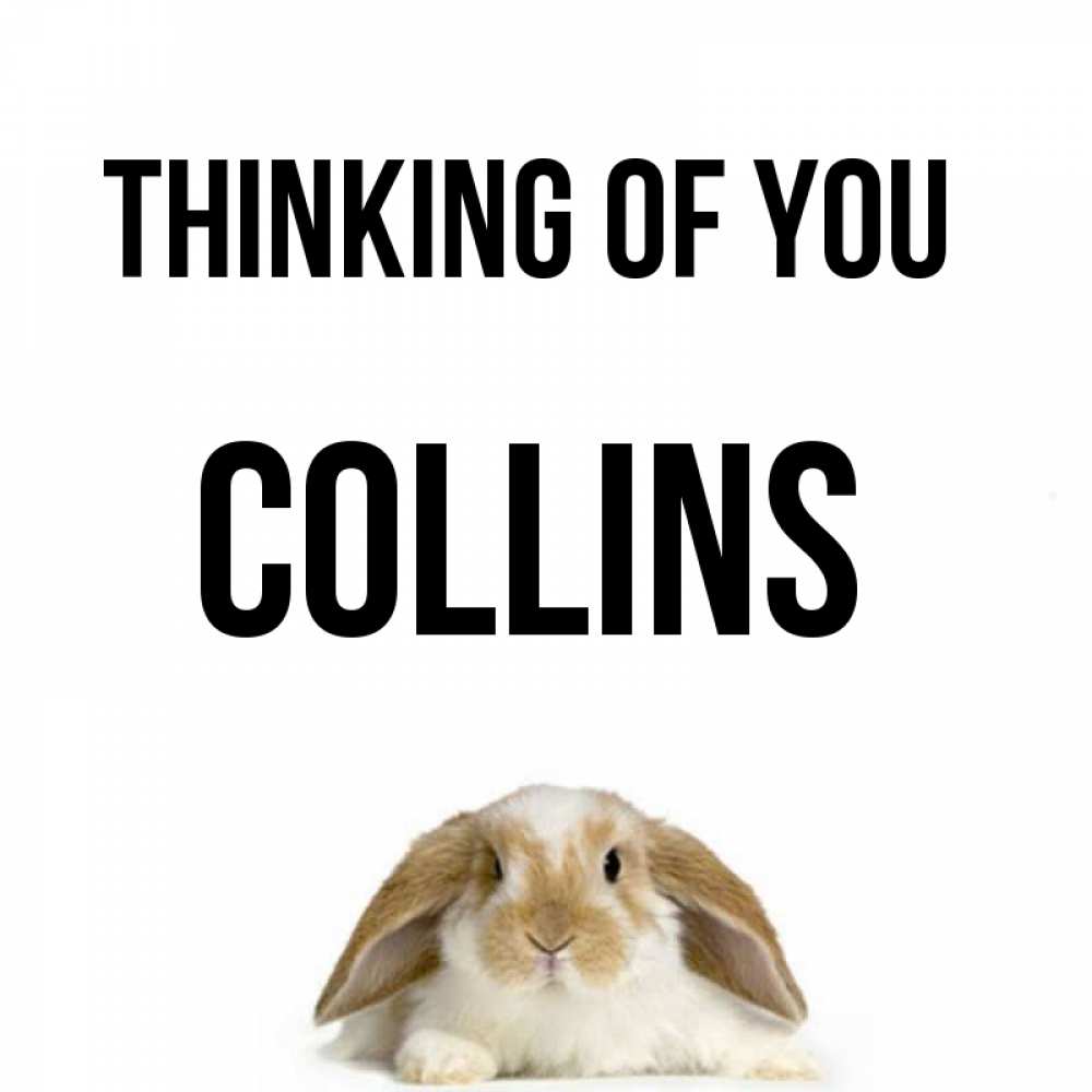 Greetings card с именем, Collins Thinking of you подписать своими руками онлайн Greetings with text for free download 
