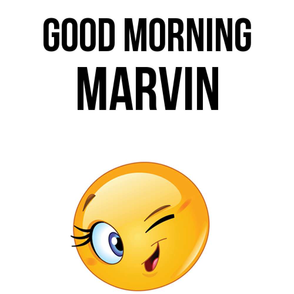 Greetings card с именем, Marvin Good morning хорошее настроение Greetings with text for free download 