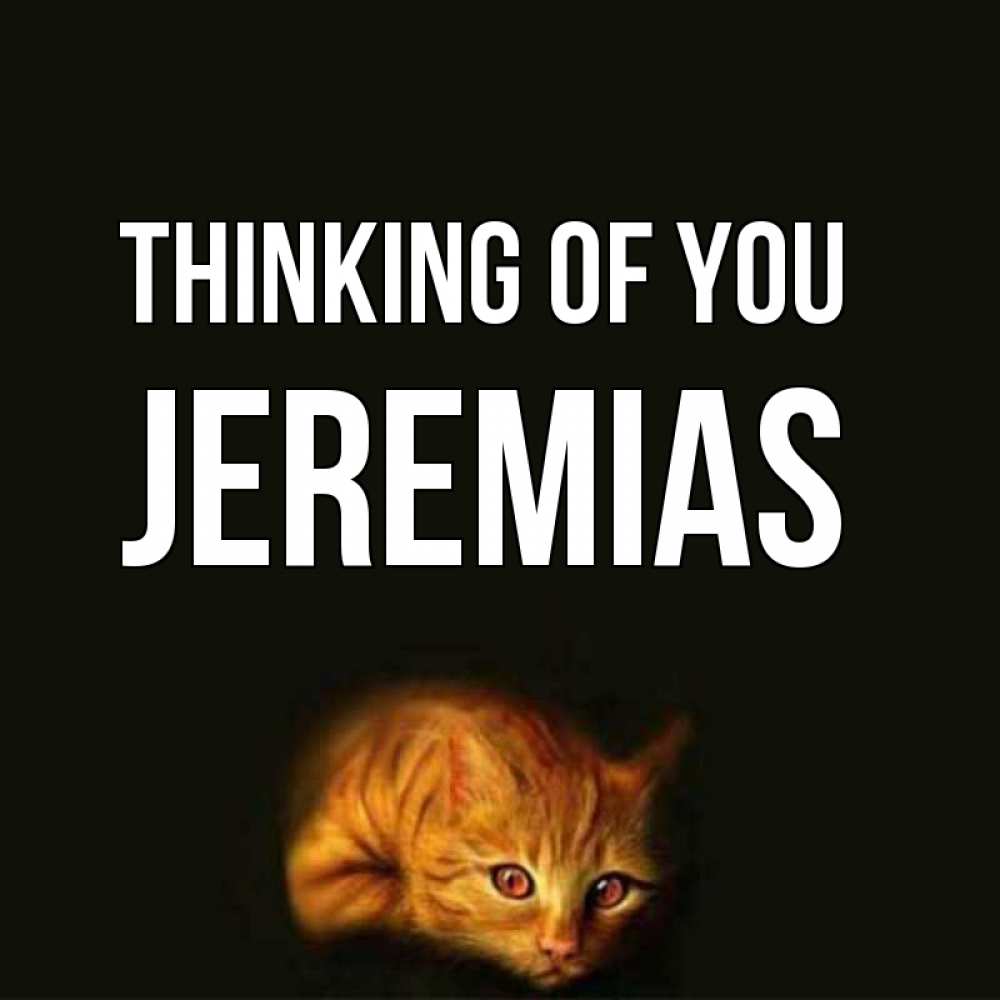 Greetings card с именем, Jeremias Thinking of you рыжий Greetings with text for free download 