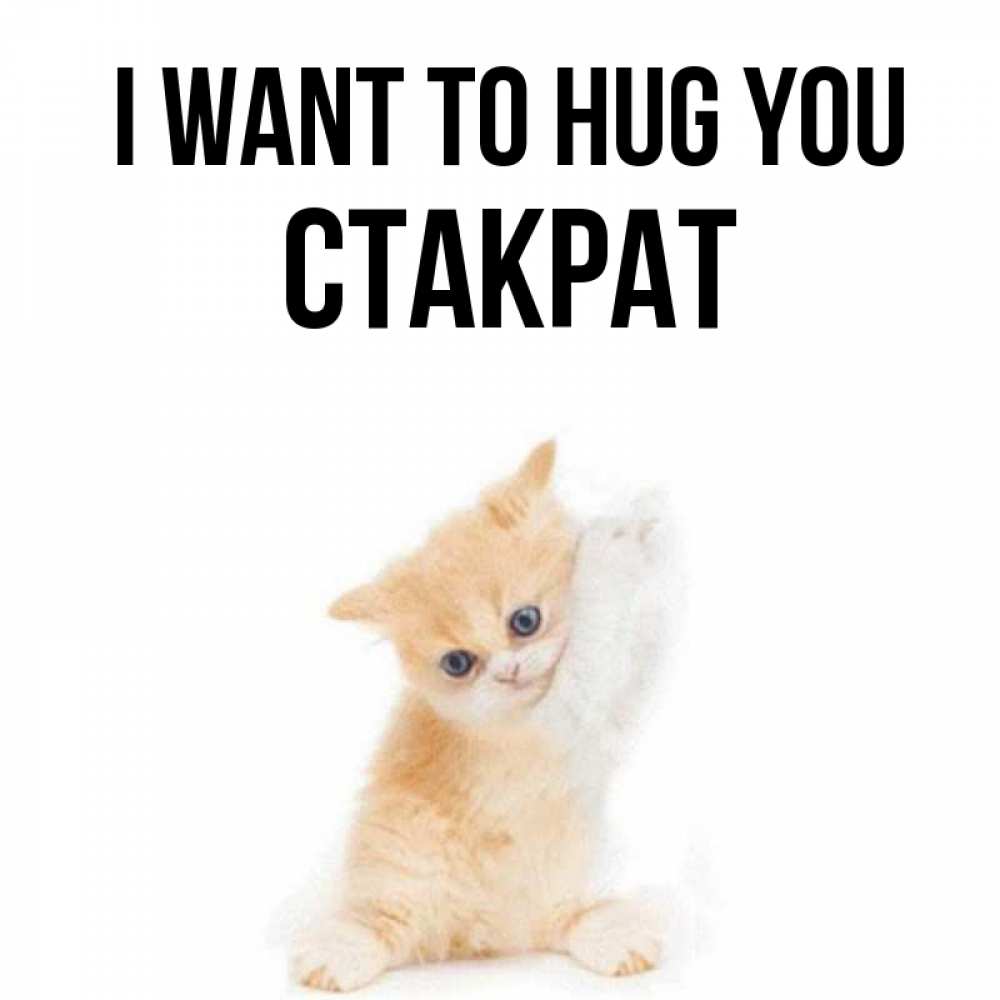 Greetings card с именем, Стакрат I want to hug you я хочу очень скорее обнимаешек Greetings with text for free download 