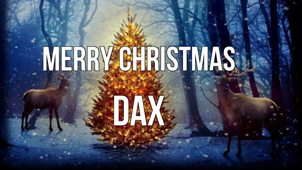 Greetings card с именем, Dax Merry Christmas олени, новогодняя елка Greetings with text for free download 