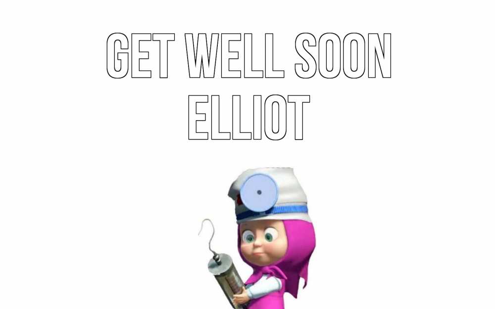Greetings card с именем, Elliot Get well soon маша доктор варч Greetings with text for free download 