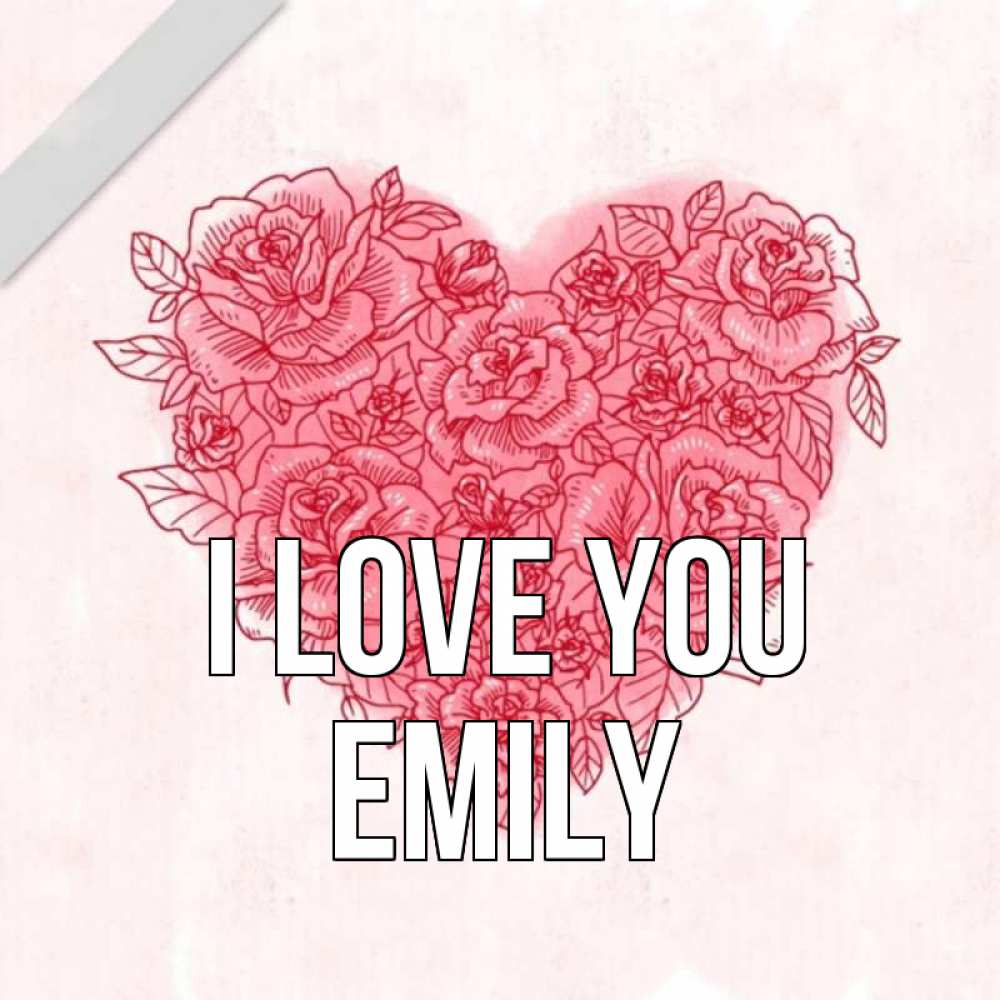 Greetings card с именем, Emily I love you узоры Greetings with text for free download 