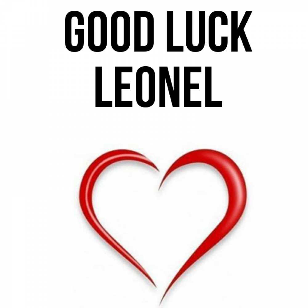 Greetings card с именем, Leonel Good luck для удачливых людей Greetings with text for free download 