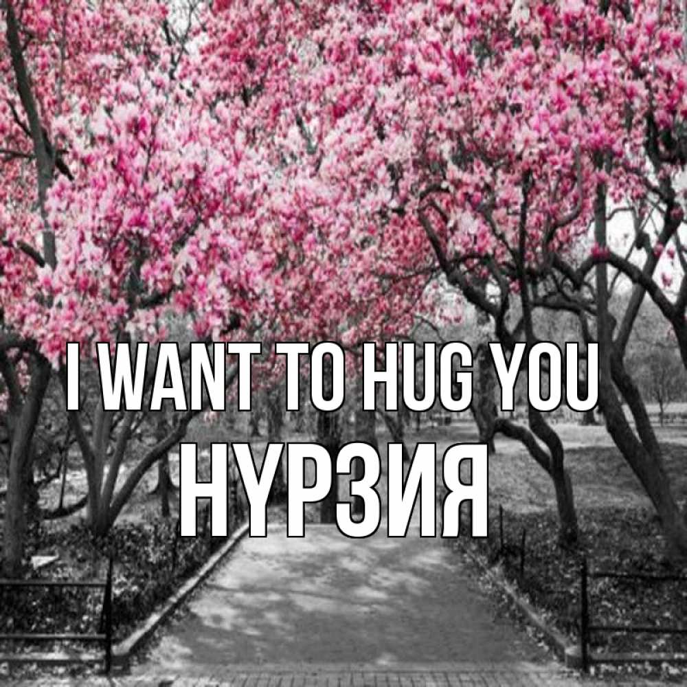 Greetings card с именем, НҮРЗИЯ I want to hug you обработанное фото Greetings with text for free download 