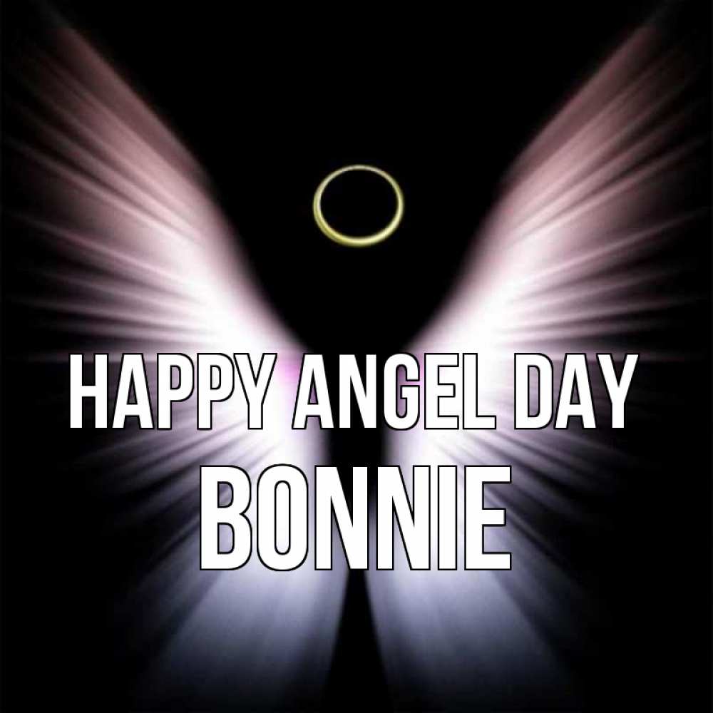 Greetings card с именем, Bonnie happy angel day ангел из света Greetings with text for free download 
