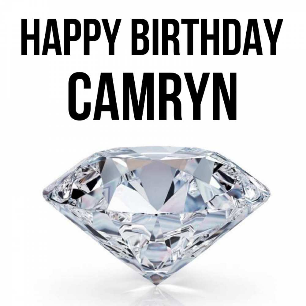 Greetings card с именем, Camryn Happy Birthday к пожеланием быть богатым Greetings with text for free download 