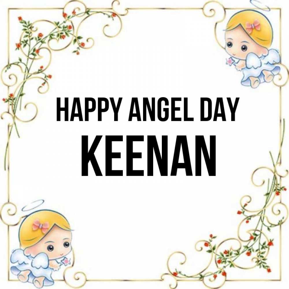 Greetings card с именем, Keenan happy angel day девочки ангелы Greetings with text for free download 