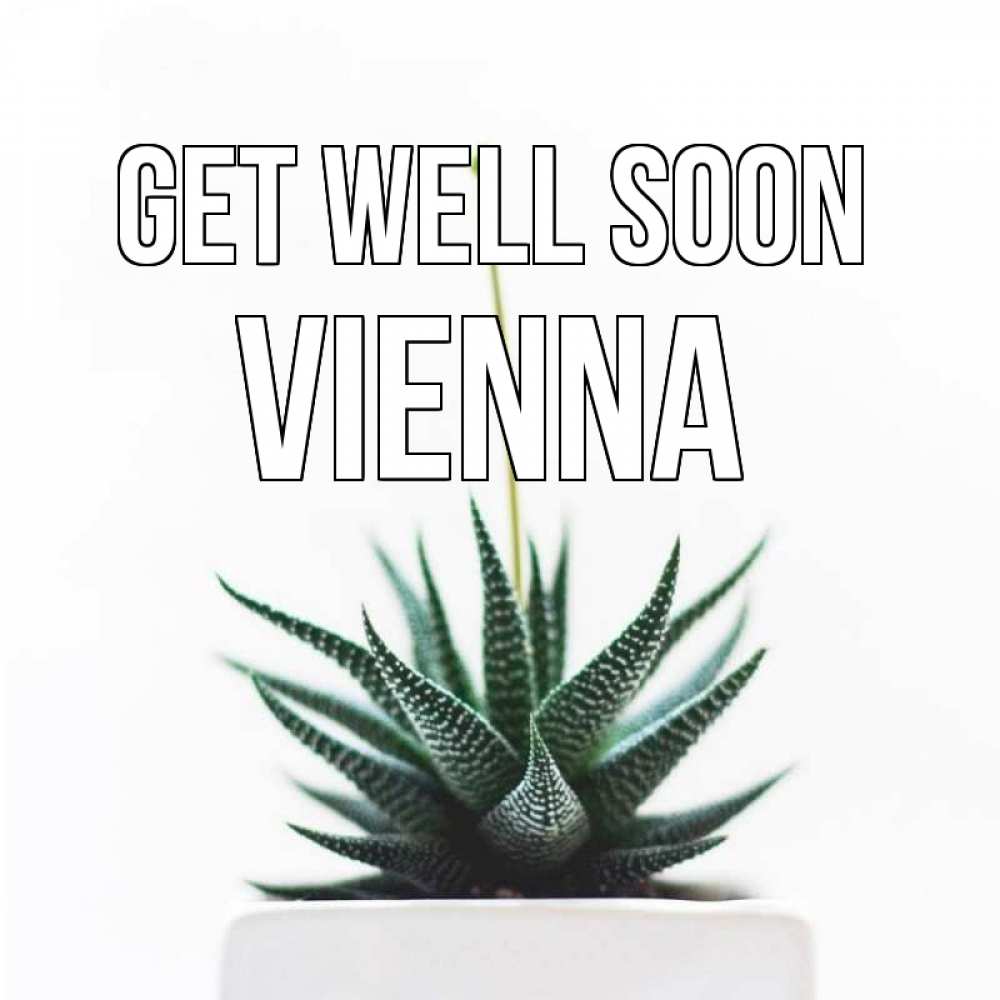 Greetings card с именем, Vienna Get well soon короче это непонятная колючка Greetings with text for free download 