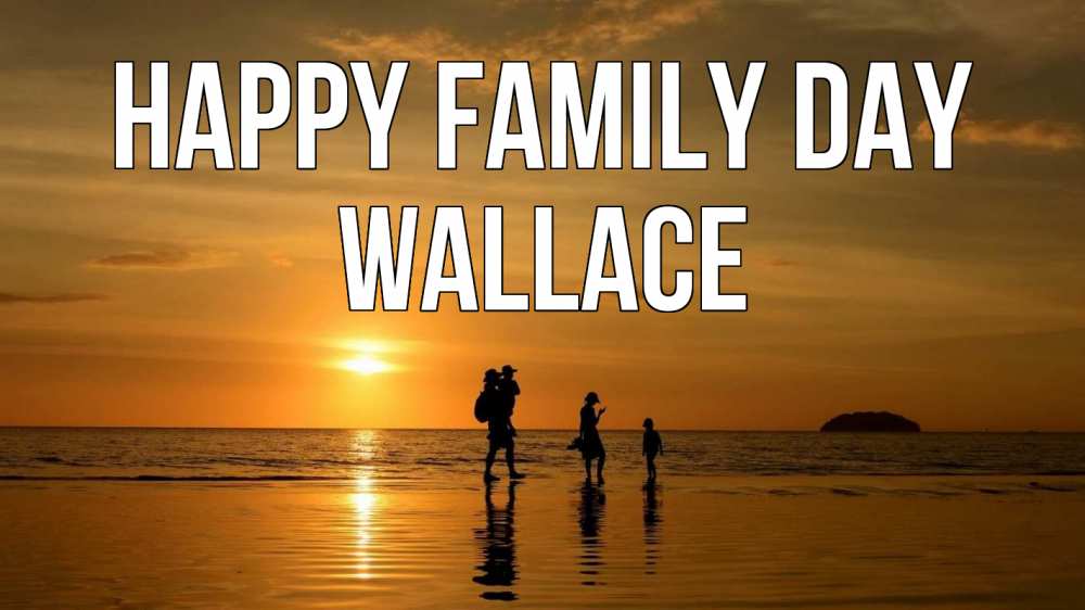 Greetings card с именем, Wallace happy family day с днем семьи Greetings with text for free download 