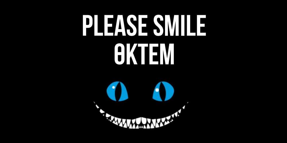 Greetings card с именем, ӨКТЕМ Please smile кот улыбается Greetings with text for free download 